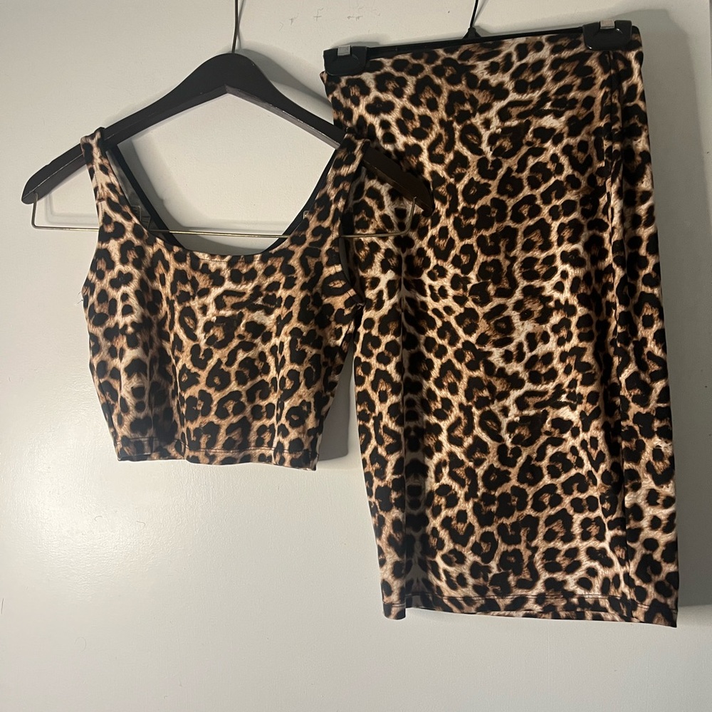 Cheetah two piece skirt